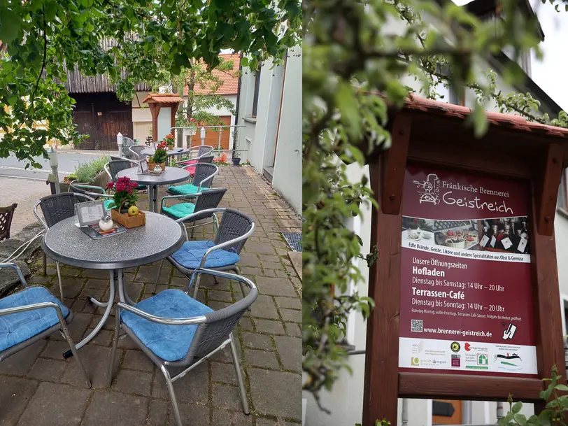 Terrassencafé und Brennerei - Hofladen 